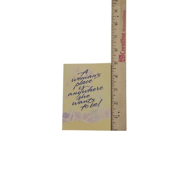 Vintage American Greetings Feminist Note Cards Set of 5 “A Woman’s Place” Quote - Picture 6 of 7